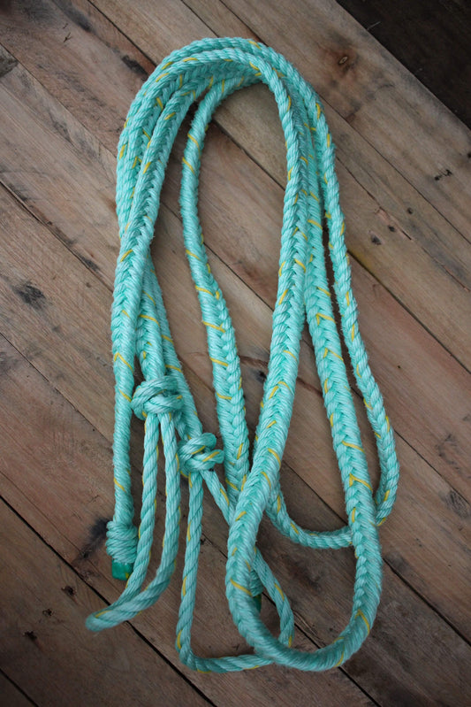 Aqua Braided Reins (7ft)