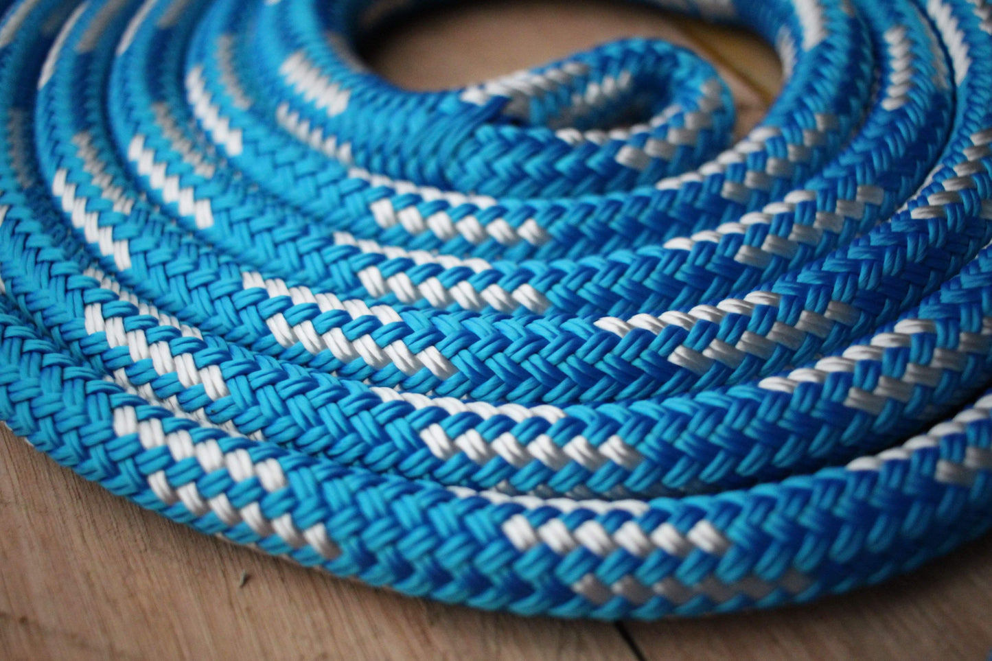 Blue/White Rope Halter & Lead Set (Full)